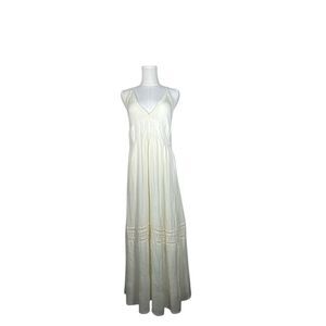 Cute Options 100% Rayon Ivory Dress with Lace Crochet Size Medium‎
